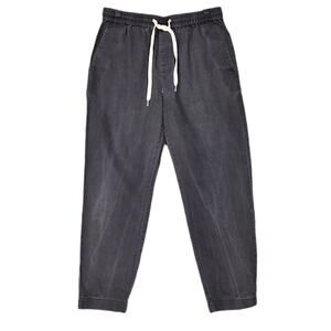 ALLSAINTS THIRTY MEN’S COTTON‑LINEN PANTS – DRAWSTRING WAIST – GRAY – SIZE 30